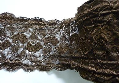 Stretch Lace 15.5 cm (10 m), Brown